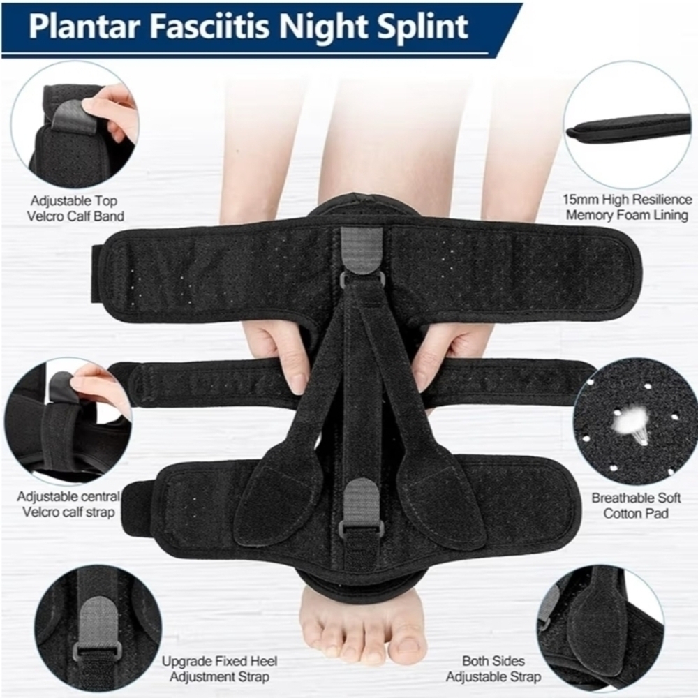 Plantar Fasciitis Night Splint,Upgrade Adjustable Plantar Ankle Support Brace - Picture 7 of 8